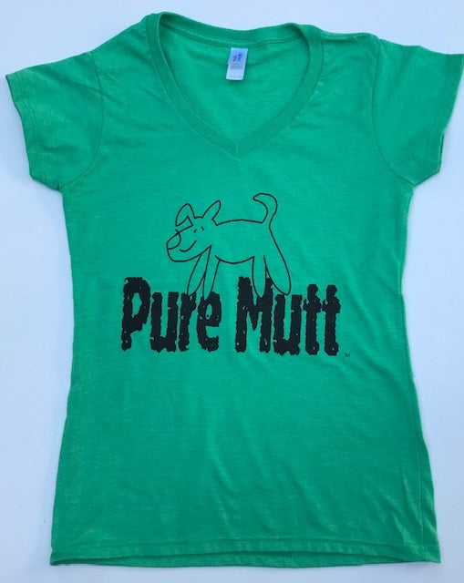 Pure Mutt Ladies Gildan Fitted V-Neck T-Shirt